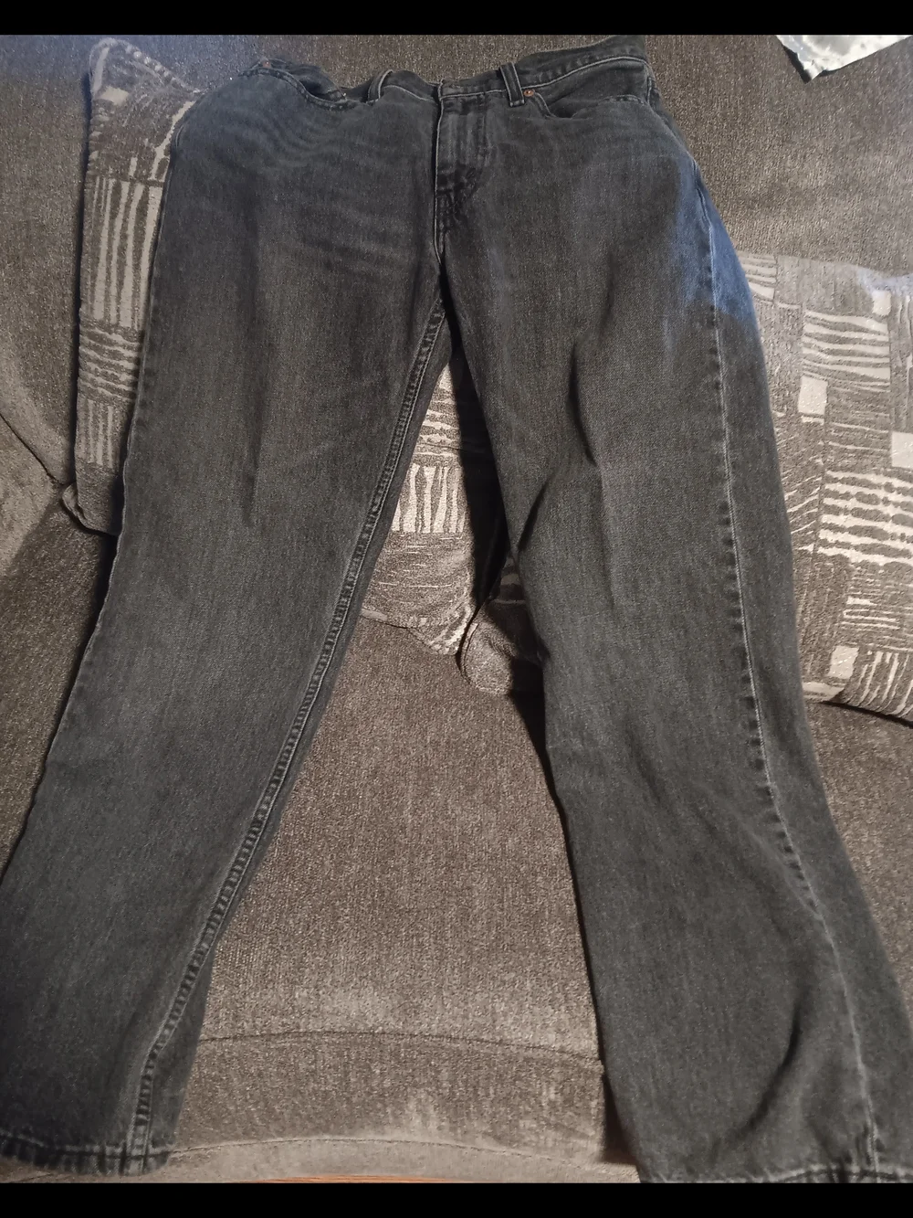 Levi's Men's Washed Black Straight Jeans